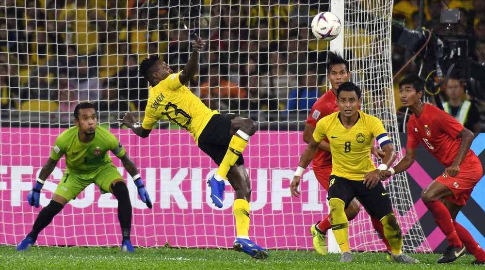 ĐT Malaysia giành ngôi nhì bảng A, với ĐT Myanmar, học chính thức chia tay AF Cup ngay sau vòng bảng. Ảnh: AFF