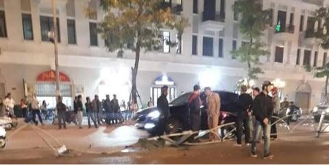 Hiện trường vụ xe điên gây tai nạn ở Thái Bình (Ảnh Zing.vn)