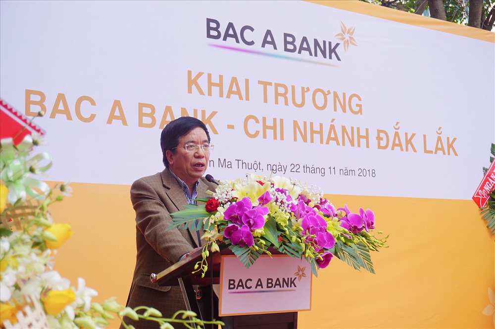 Ông Tăng Hải Châu, Giám đốc Ngân hàng Nhà nước tỉnh Đắk Lắk phát biểu chỉ đạo