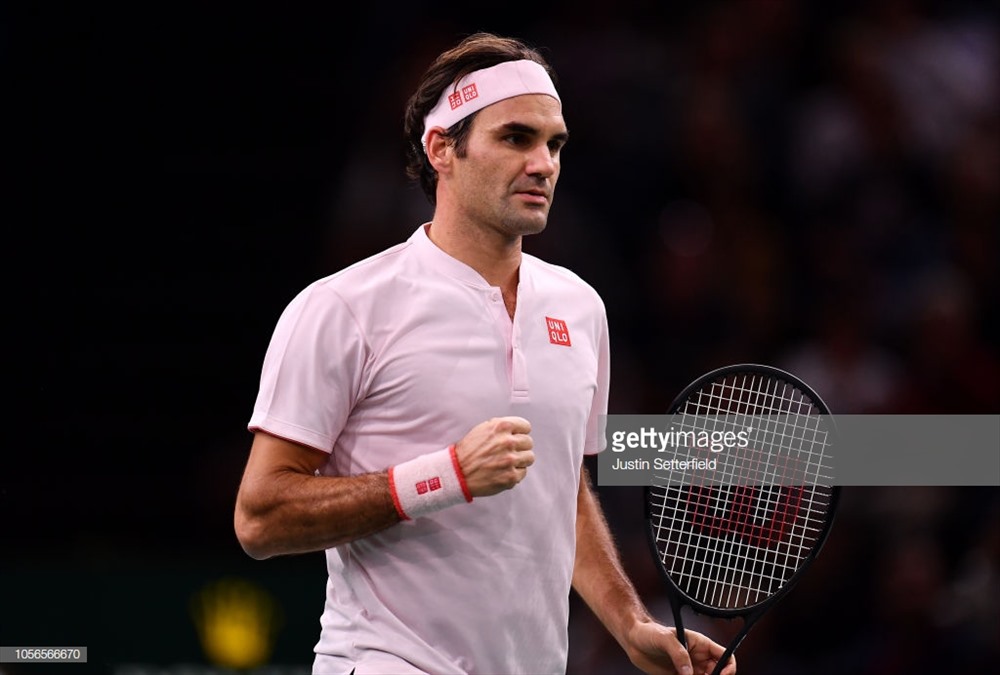 Federer không mắc sai lầm. Ảnh: Getty.