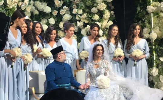 Đám cưới ở Moscow của Quốc vương Malaysia Muhammad V và Hoa khôi Moscow 2015 Oksana Voevodina
