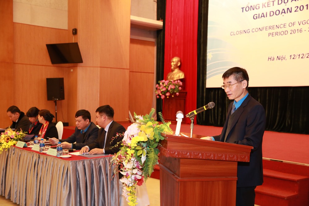 Phó Chủ tịch Tổng LĐLĐVN Trần Văn Thuật phát biểu khai mạc hội nghị. Ảnh: Hải Nguyễn