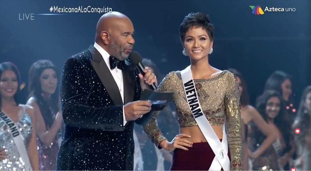 H'Hen Niê nhanh chóng được xướng tên cho top 20 Miss Universe 2018. 