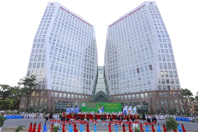 Công trình được khánh thành sáng 17.12 được xem là tòa nhà khám chữa bệnh  hiện đại nhất Việt Nam. Ảnh: BV