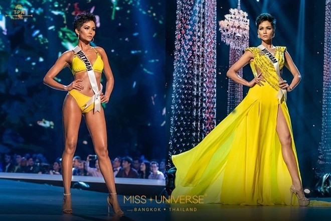 Tại đêm bán kết Miss Universe 2018, H'Hen Niê cũng được đánh giá là thí sinh nổi bật đặc biệt là cú xoay váy thần thánh khiến khán giả Thái Lan reo hò, cổ vũ.
