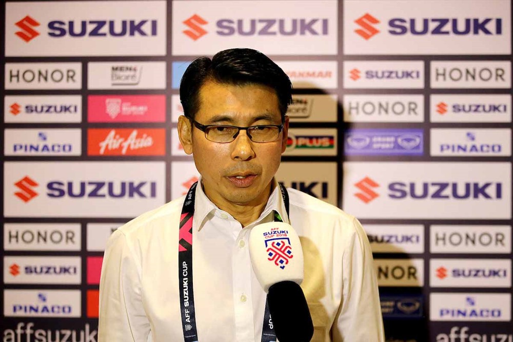 HLV Tan Cheng Hoe đã mang lại nhiều điểm tích cực cho ĐT Malaysia ở giải đấu vừa qua. Ảnh: AFF