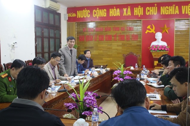 Cuối ngày đoàn có buổi làm việc tại BQL KKT tỉnh Hà Tĩnh