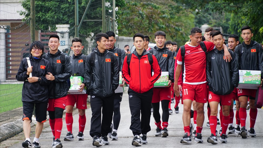 Thành phần tham dự Asian Cup 2019 của tuyển Việt Nam gồm nhiều cầu thủ trẻ. Ảnh C.T
