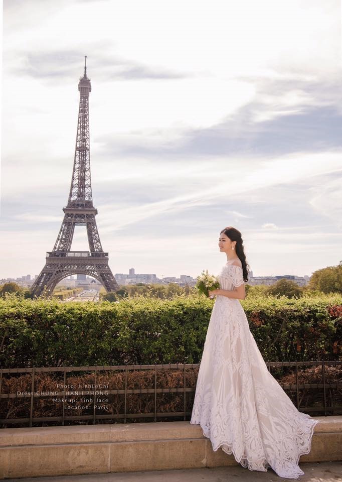 Thanh Tú và chồng đại gia lựa chọn Paris làm nơi chụp ảnh cưới.