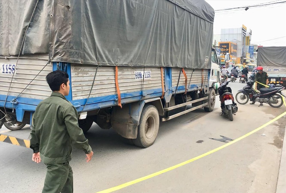 Hiện trường vụ tai nạn khiến cháu Yến tử vong.