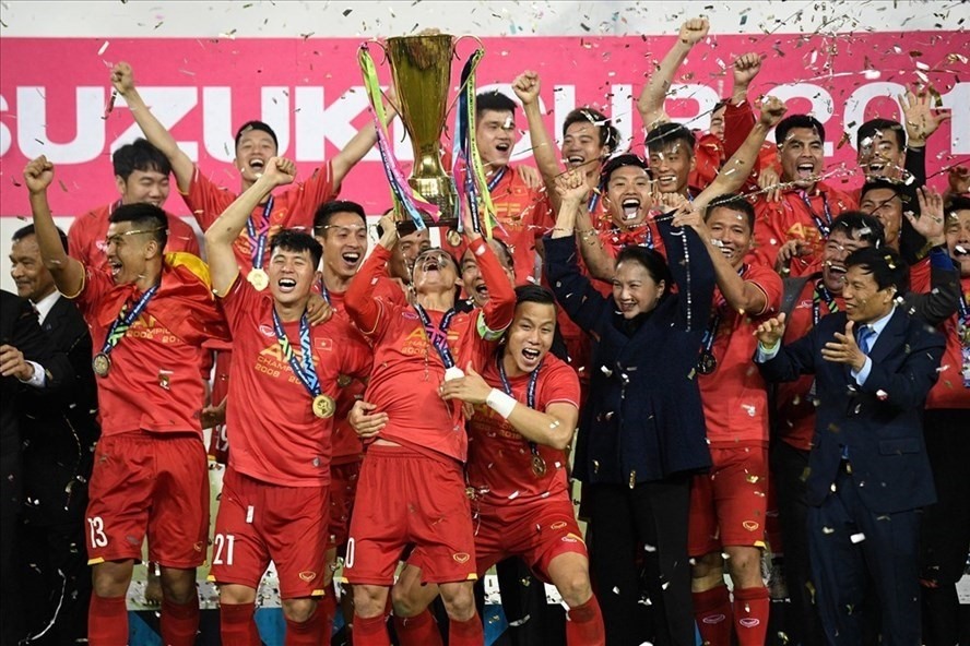 ĐT Việt Nam giành ngôi vô địch AFF Cup 2018. Ảnh: AFF