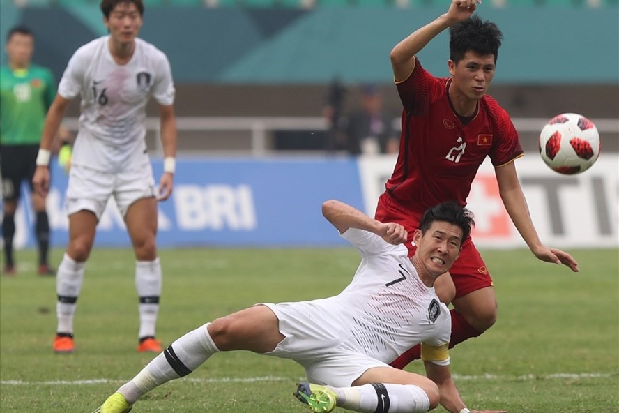 Son-Heung-min cũng từng về thi đấu những trận quan trọng tại ASIAD 2018. Ảnh AFC