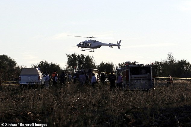 Một máy bay trực thăng đã được chụp hình trên trang web vào ngày 24.12 sau vụ việc.