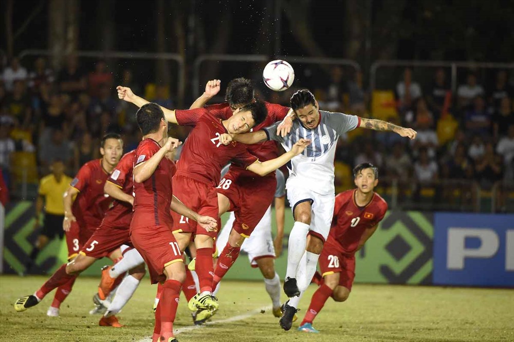ĐT Philippines nhận thất bại 1-2 ngay trên sân nhà trước ĐT Việt Nam ở bán kết lượt đi AFF Cup 2018. Ảnh: AFF