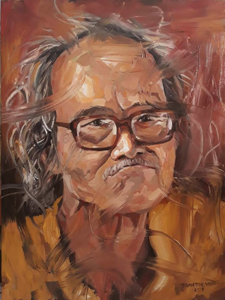 Theo họa sĩ Trần Thế Vĩnh, lý do thôi thúc khiến anh cho ra đời bức tranh “Người thầy của tôi” là bởi sự kính trọng tài năng, nhân cách đầy tính nhân văn của HLV Park Hang-seo.Tranh vẽ nhà thơ Trần Vàng Sao.