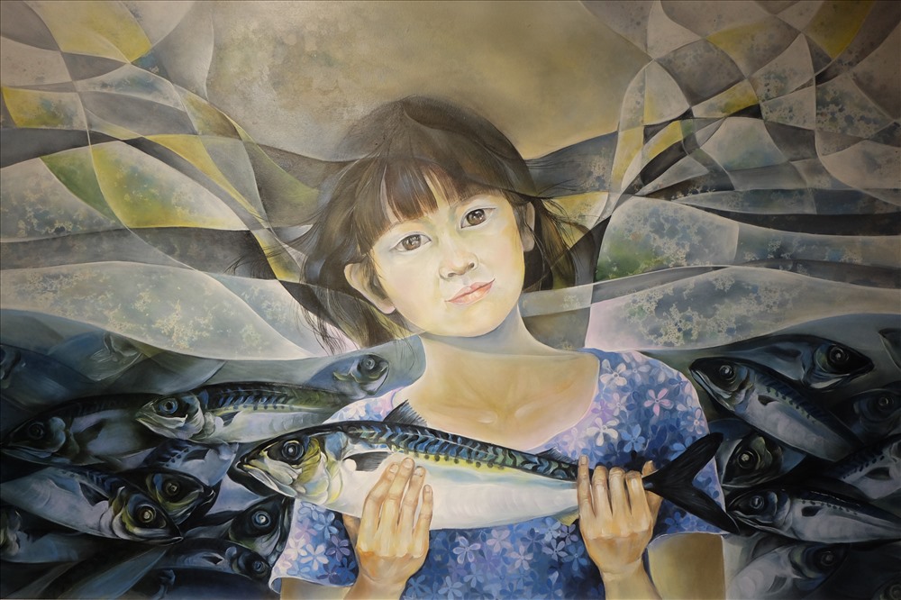 Tác phẩm Giấc mơ về biển của họa sĩ Đặng Thị Phượng