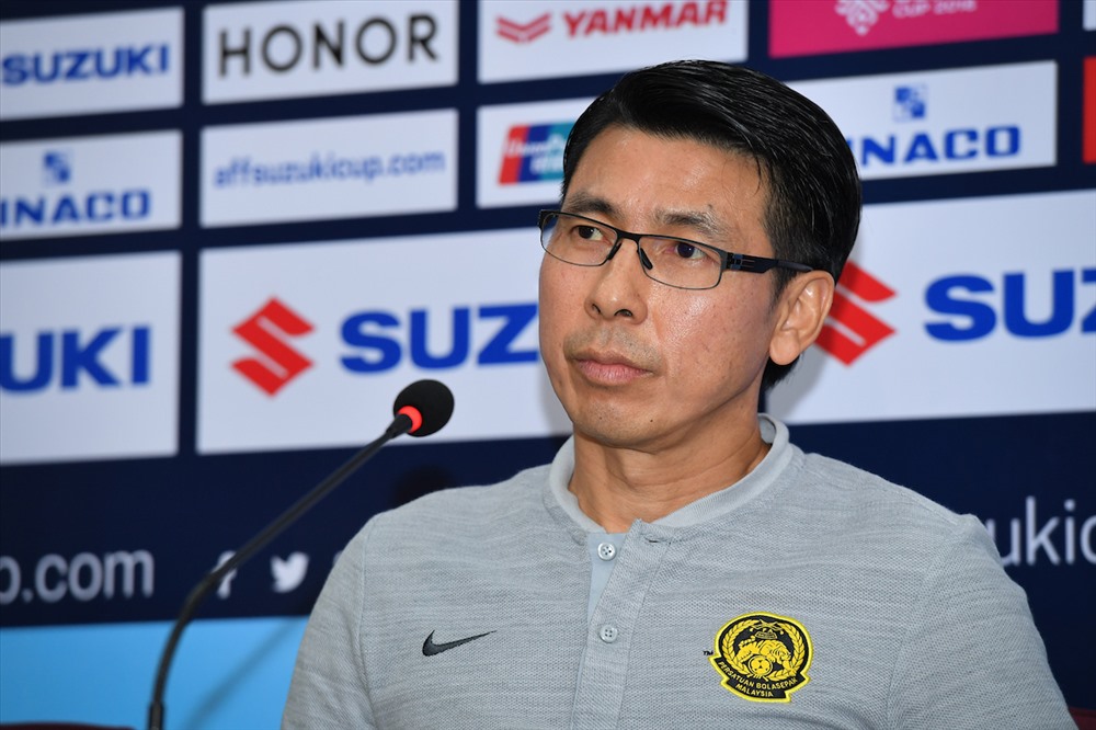 HLV Tan Cheng Hoe quyết tâm vào chung kết AFF Cup 2018. Ảnh AFF