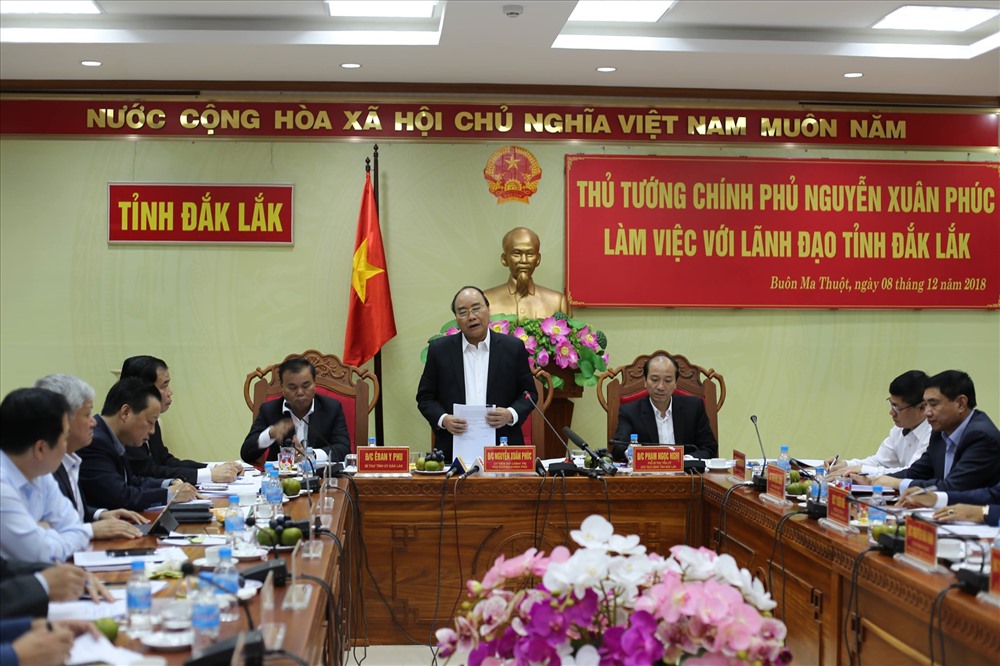 Thủ tướng Nguyễn Xuân Phúc tại buổi làm việc với tỉnh Đ