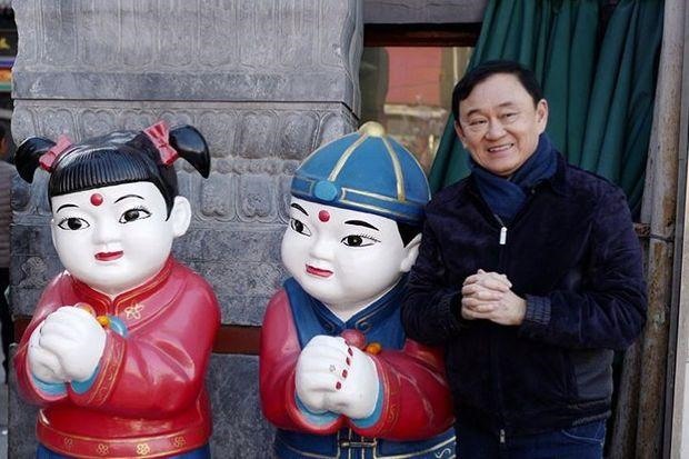 Một trong hai bức ảnh của con gái ông Thaksin Shinawatra đăng tải cho thấy ông đang có mặt tại Bắc Kinh, Trung Quốc trước thềm Tết âm lịch. Ảnh: The Nation. 