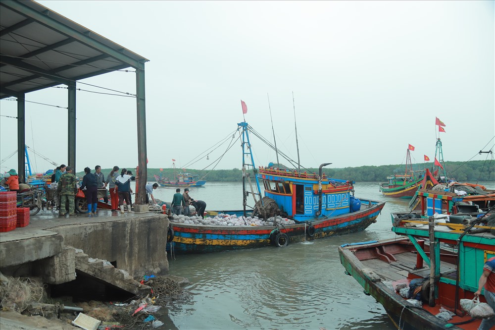 Anh Trương Tam Thành chủ tàu cá ở xã Diễn Bích cho biết: “Khó khăn cũng phải bám biển, vì biển là nhà là cuộc sống của gia đình tôi”. ảnh: Nguyễn Tý
