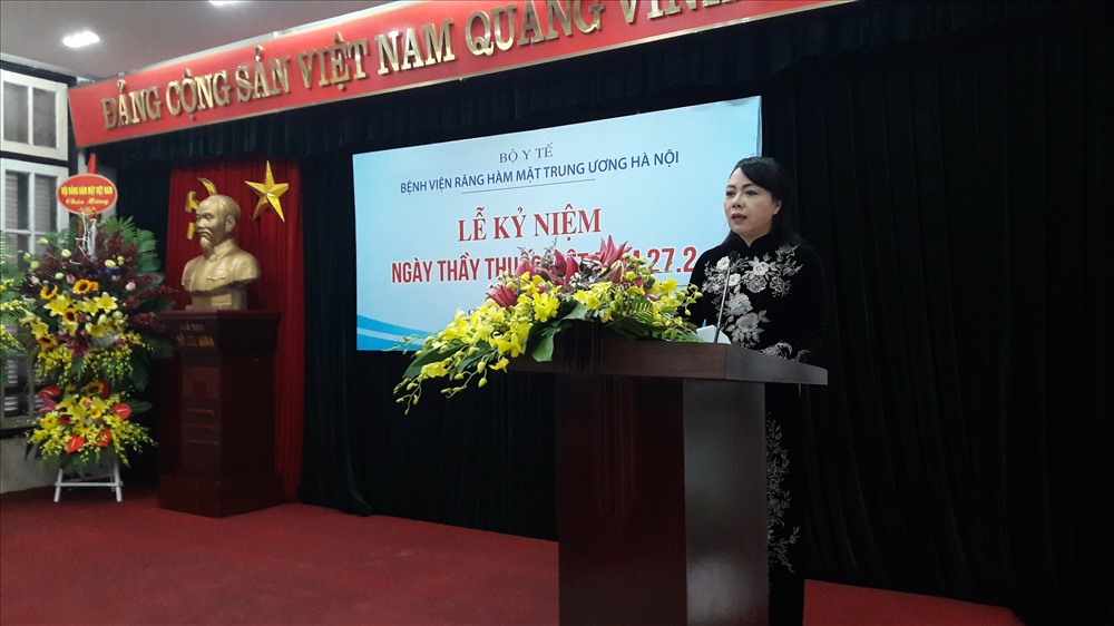 Bộ trưởng Bộ Y tế phát biểu tại buổi lễ (Ảnh: T. Linh)