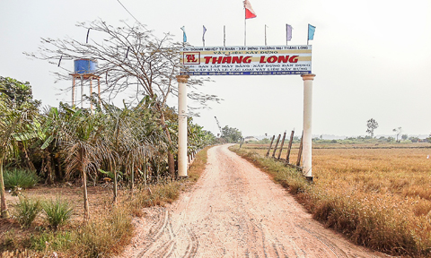 Khu đất hiện vẫn do DNTN Thăng Long sử dụng làm bãi cạp cát để kinh doanh, dù đã nằm trong quy hoạch KCN Phước Đông đã 11 năm qua. Ảnh: C.H