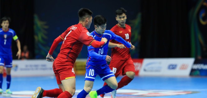 Futsal Việt Nam đã có trận đấu ấn tượng. Ảnh: AFC