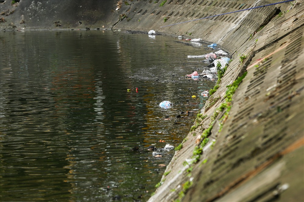 Năm nào cũng như vậy, thả cá rồi vứt túi tại chỗ khiến ao hồ Hà Nội bị ô nhiễm, mất vệ sinh. 