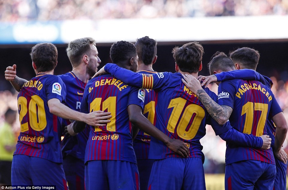 Barcelona đang duy trì được phong độ cực cao. Ảnh: Getty Images.