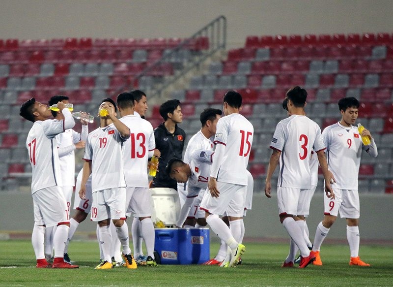 Tối qua 26.3, đội tuyển Việt Nam đã hoàn tất công tác chuẩn bị cho trận đấu với chủ nhà Jordan bằng buổi tập làm quen với sân King Abdullah II