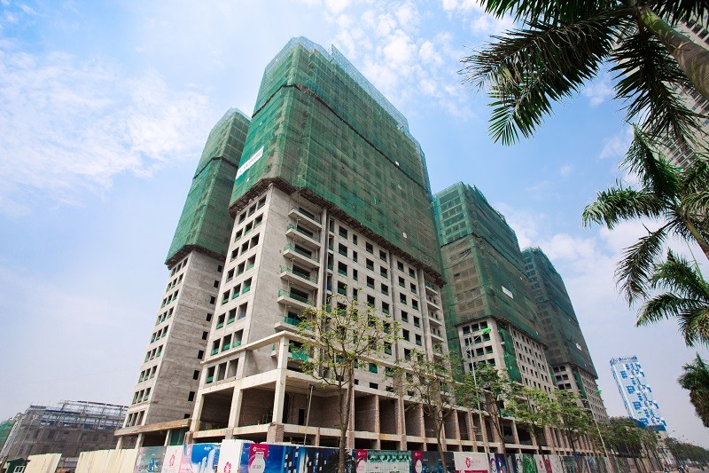 Cả 3 tòa K1, K2, K3 đều đang trong công đoạn hoàn thiện phần thô
