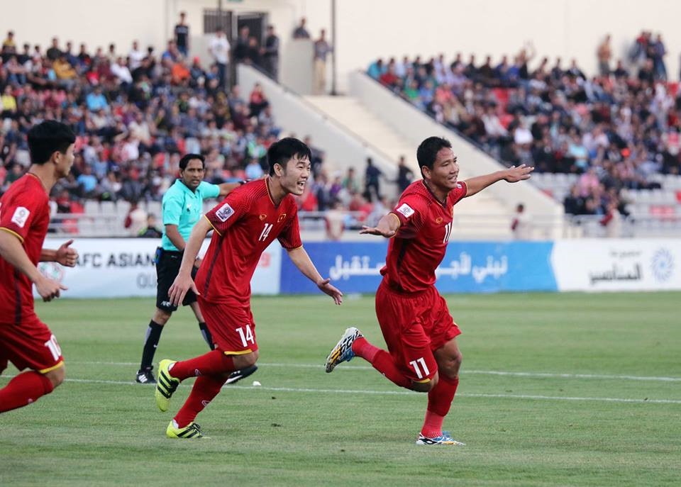 ĐT Việt Nam giành quyền góp mặt ở VCK Asian Cup 2019 từ sau lượt trận thứ 5. Ảnh: VFF.