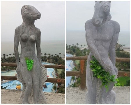 Những lá cây nhựa được dùng để thay thế bikini 