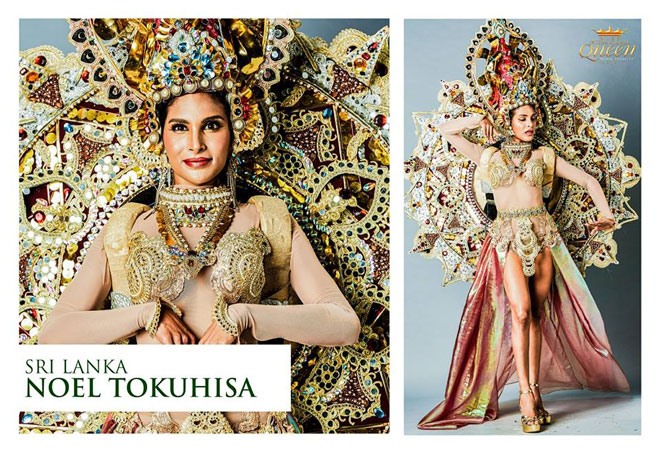 Hoa hậu Chuyển giới Sri Lanka – Noel Tokuhisa định vị mình là hình ảnh của một thiên thần nóng bỏng. Vẻ ngọt ngào cùng nhan sắc ấn tượng. Nét nữ tính, quyến rũ không thua kém nhưng hoa hậu khác, đại diện này được xem là một chiến binh âm thầm vươn lên tại cuộc thi.