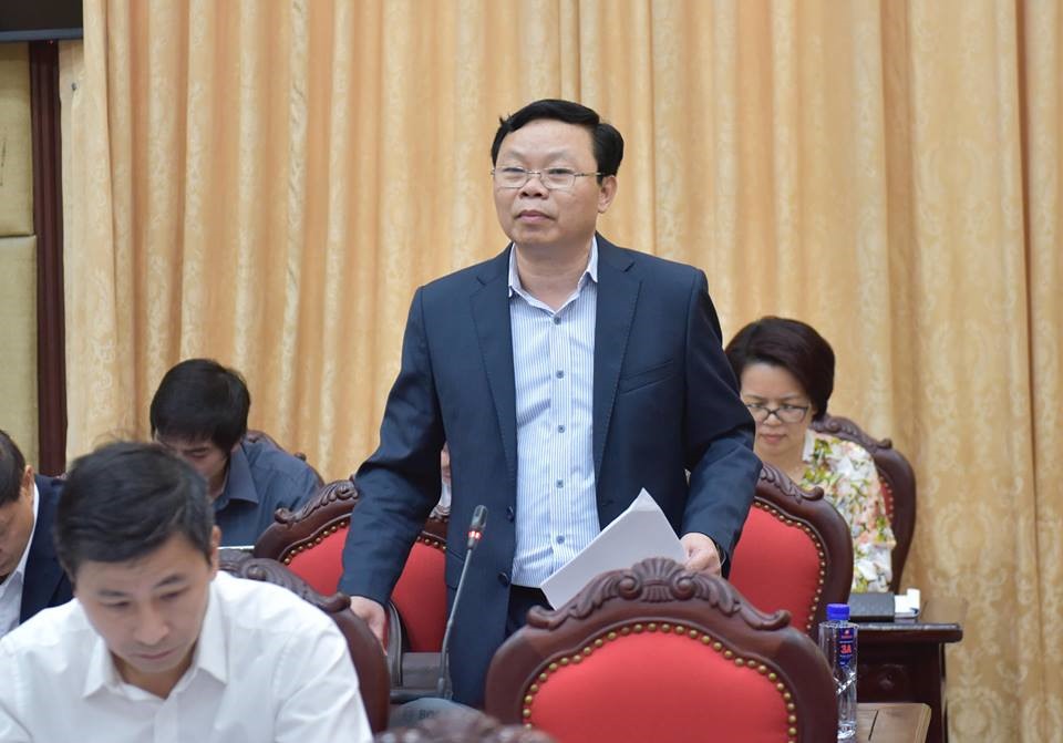Bí thư Thanh Oai Đinh Trường Thọ phát biểu tại hội nghị.
