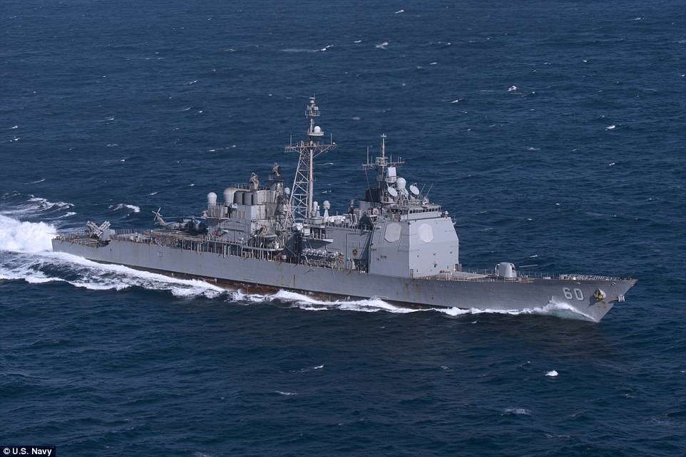 Tàu tuần dương USS Normandy cũng đang hướng về Châu Âu và Trung Đông. Ảnh: Getty. 