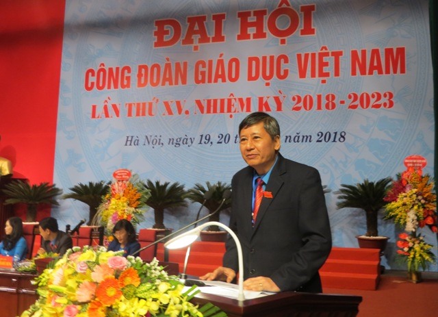 Phó Chủ tịch Thường trực Tổng LĐLĐVN Trần Thanh Hải phát biểu chỉ đạo tại Đại hội. Ảnh: Xuân Trường
