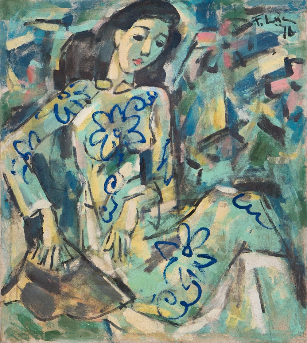 Cô Lán, sơn dầu trên toan, năm 1976.