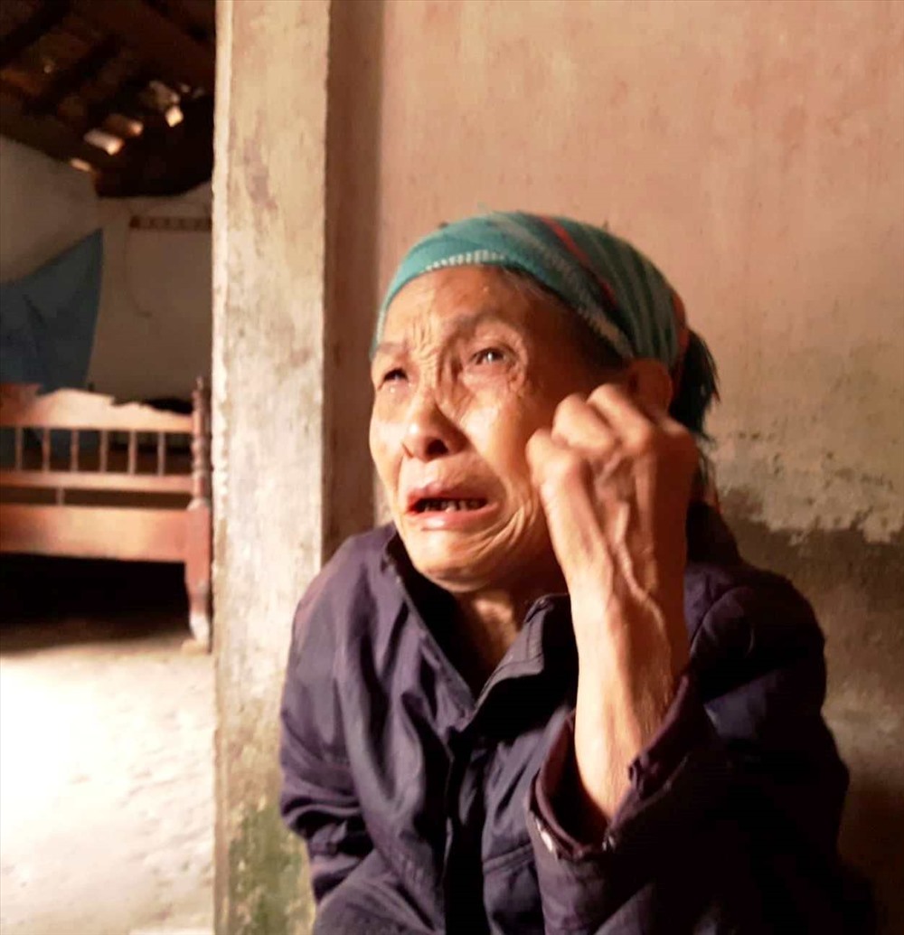 Cụ Trần Thị Đào vợ nạn nhân Nguyễn Sỹ Ngụ vẫn chưa nguôi nỗi đau mất chồng (ảnh: P.V)