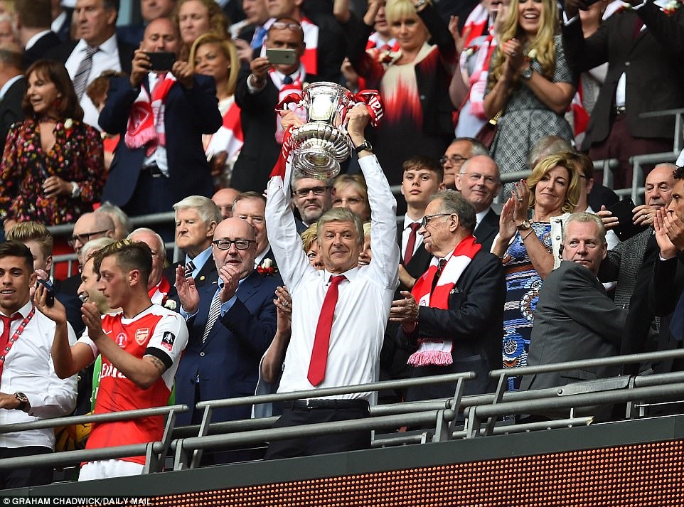 Số danh hiệu FA Cup của HLV Wenger nhiều hơn bất kì HLV nào trong lịch sử. Ảnh: Getty Images.