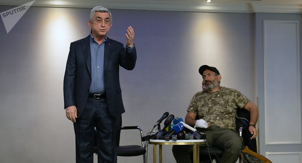 Thủ tướng Serzh Sargsyan từ chức. Ảnh: Sputnik