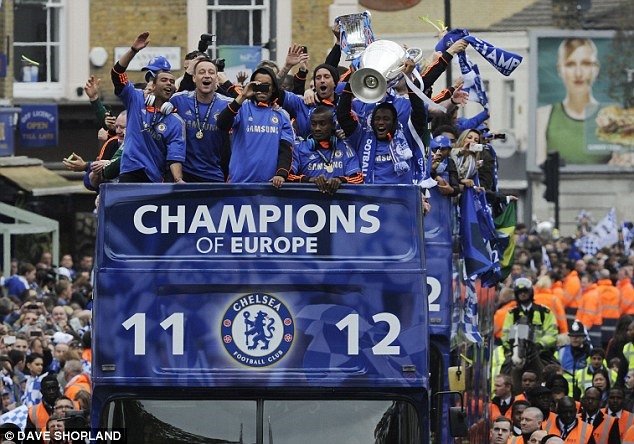 Chelsea vô địch Chmapions League 2012. Ảnh: Daily Mail