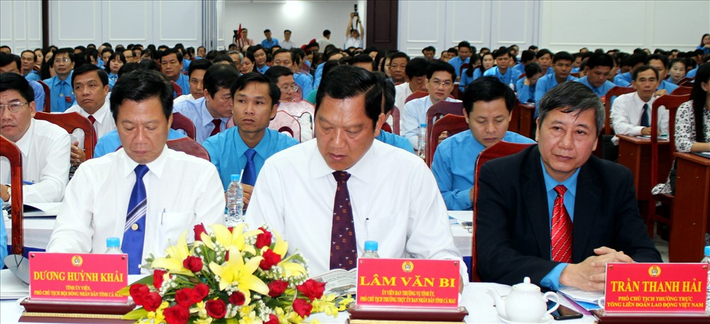 Đồng chí Trần Thanh Hải, Phó chủ tịch thường trực Tổng LĐLĐ Việt Nam tại Đại hội