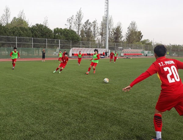 Các cầu thủ nữ VN đang hướng đến tấm vé World Cup. Ảnh: VFF