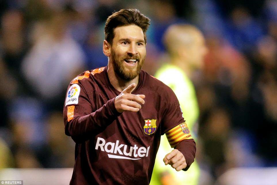 Messi tỏa sáng như thường lệ với một cú hat-trick đơn giản. Ảnh: Getty