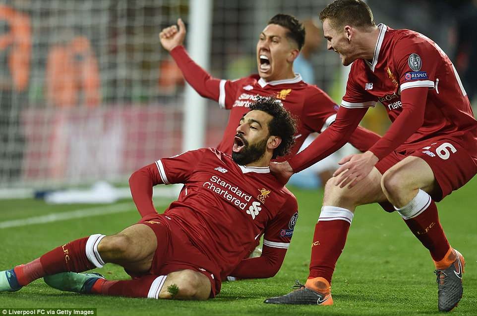 Salah là người mở tỉ số sớm cho Liverpool. Ảnh: