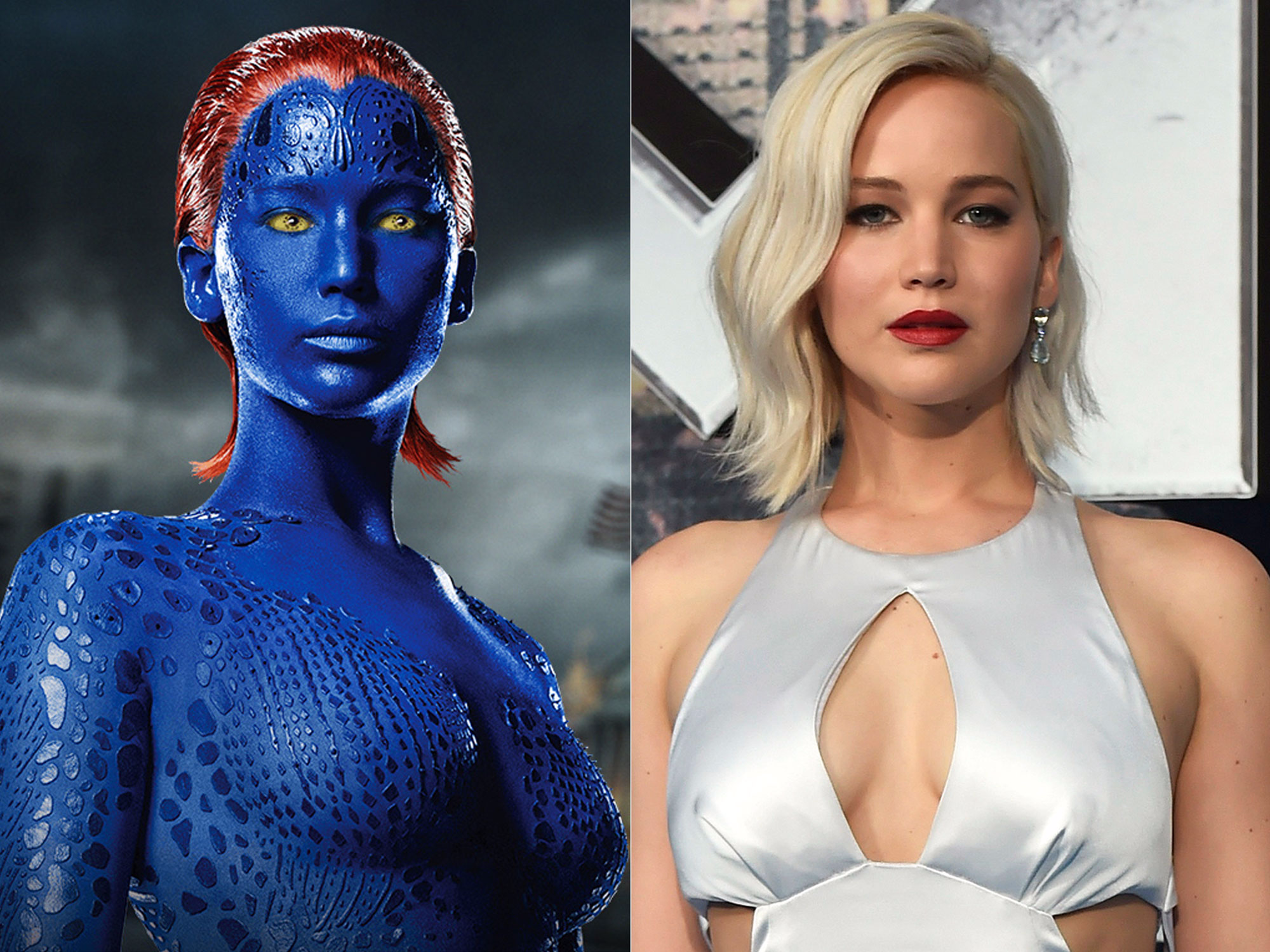 Jennifer Lawrence vào vai Mystique trong X-Men.