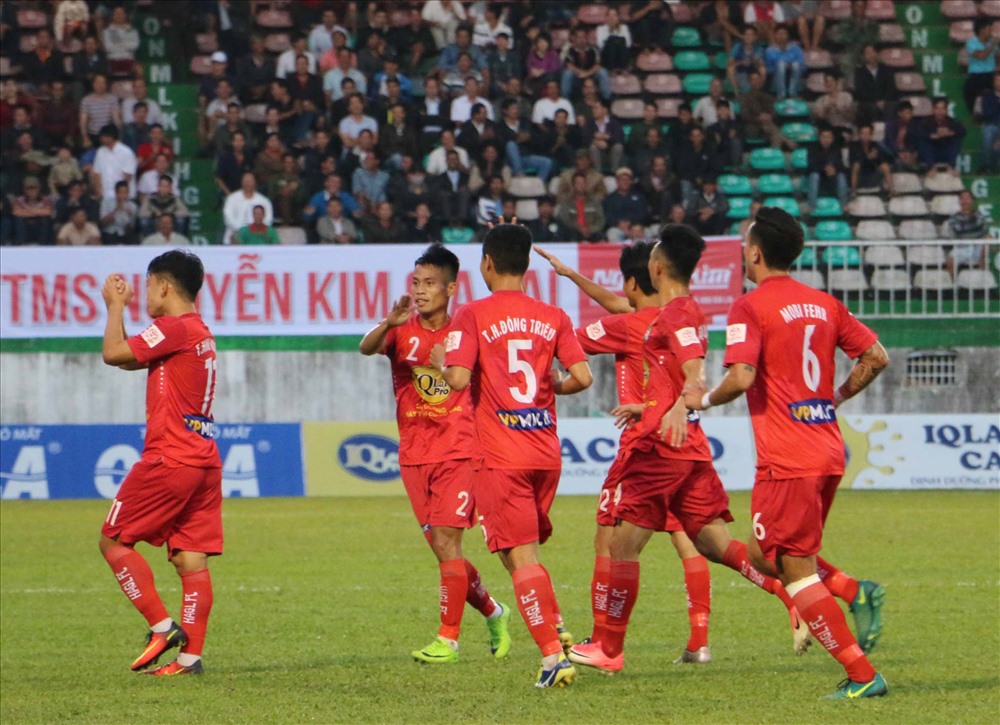 Trong 3 năm trở lại đây, HAGL luôn thắng Hà Nội FC trên sân nhà Pleiku. Ảnh: Đ.T