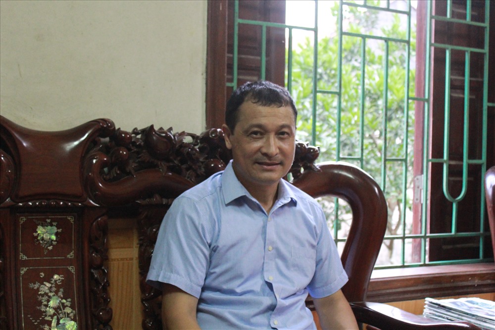 Ông Vũ Văn Tuyến, trưởng thôn xã phụ chính mong muốn sớm nhận được quyết định cho bán cây của cấp trên