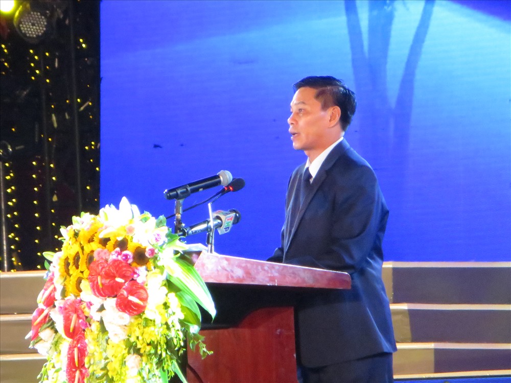 Chủ tịch UBND TP hải Phòng Nguyễn Văn Tùng phát biểu khai mạc. Ảnh: TN